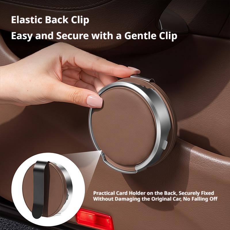 SEAMETAL Foldable Car Cup Holder Electroplated Auto Door Hanging Drink Holder Bottle Stand Space Saving Car Interior Accessories