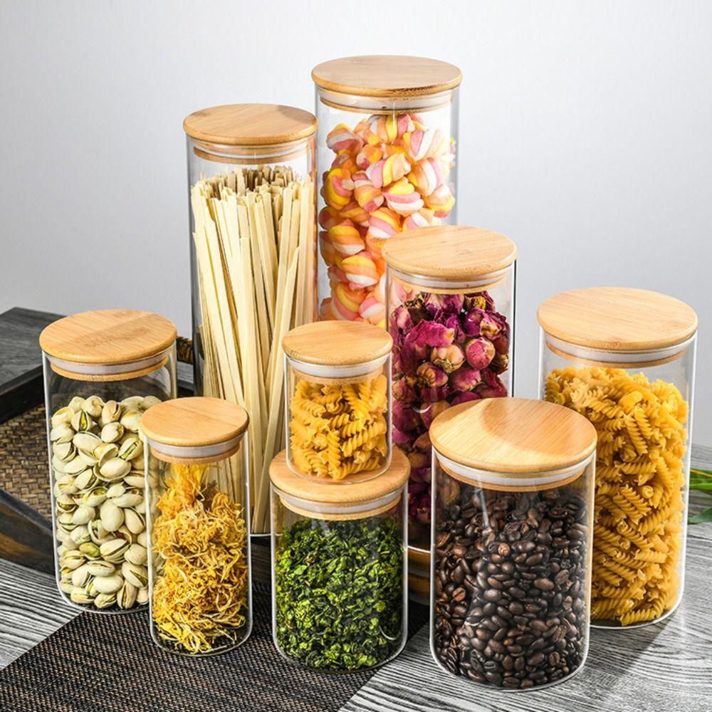 Разные размеры, сохраняйте свежесть, прозрачные банки для конфет, герметичные стеклянные бутылки, кухонный ящик для хранения, канистра для еды