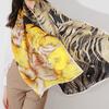 Koi Peony Silk Scarf Women'S Spring And Autumn Thin Mulberry Silk Scarf Golden Autumn Elegant Versatile Long Shade Shawl