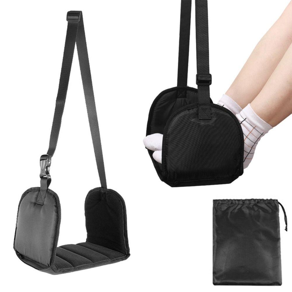 Adjustable Leg Rest Detachable Foot Resting Hammock Comfortable Airplane Foot Hammock Office
