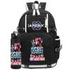 2Pcs/set K-Pop Printed Backpack with 750Ml Water Bottler for Teenager Student Girl Boy Bookbag Kid Gift Large Capacity Travel Bag Rucksak