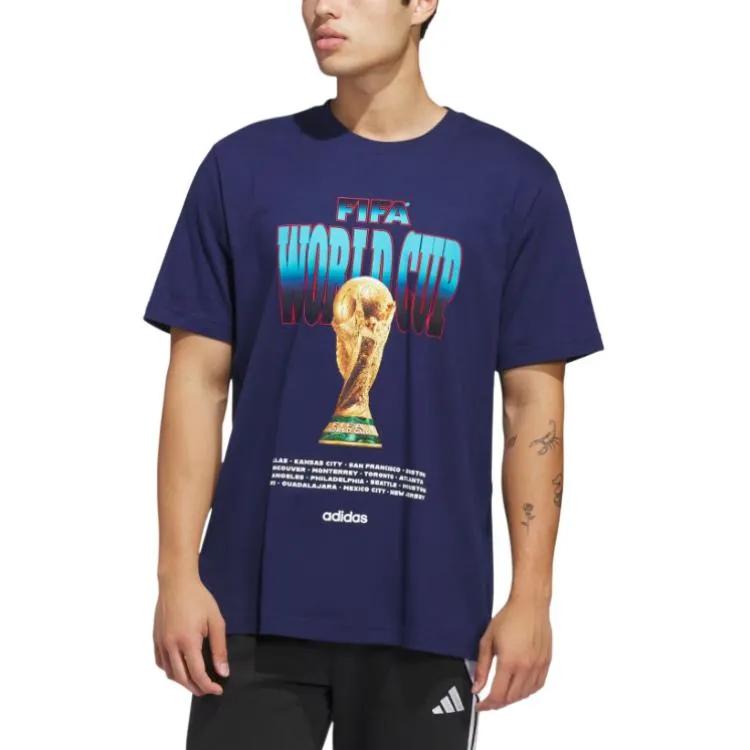 Adidas Sportswear T-Shirts Men's Dark Blue Crew Neck (Unisex) T-Shirts 22513298 | Blue