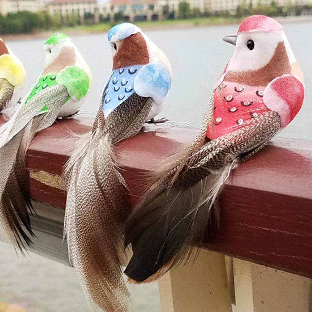 Artificial Foam Feather Animal Bird Figurine Ornament Lawn Yard Garden Decor