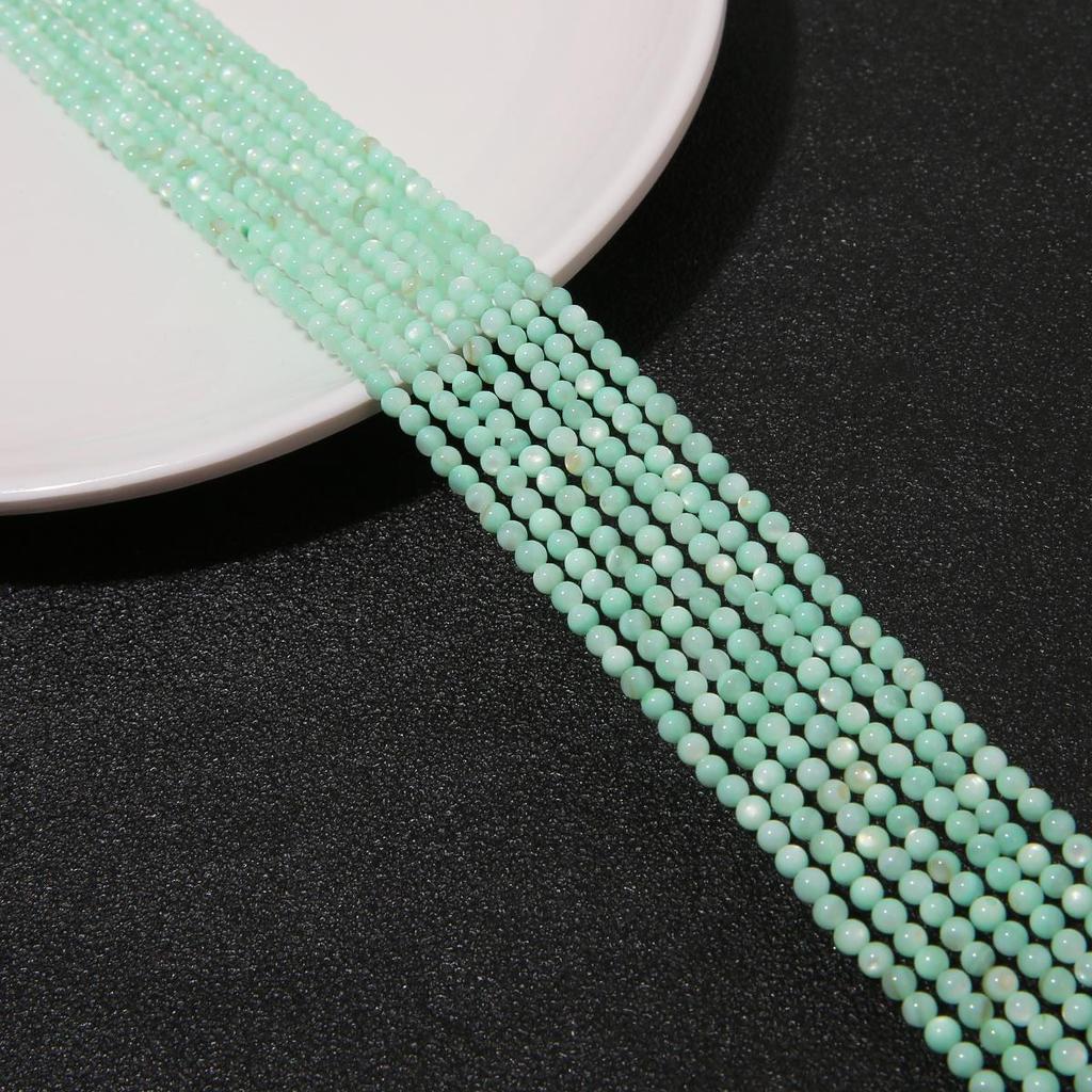 Круглые бусины из ракушки пресной воды 3 мм для изготовления ювелирных изделий DIY браслет Necalace цепочка для телефона