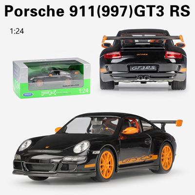 1/24 WELLY Porsche 911 GT3 RS 997 суперкар сплав автомобиль симулятор модель литья под давлением игрушечный транспорт для мальчиков на день рождения собирать игрушки подарки
