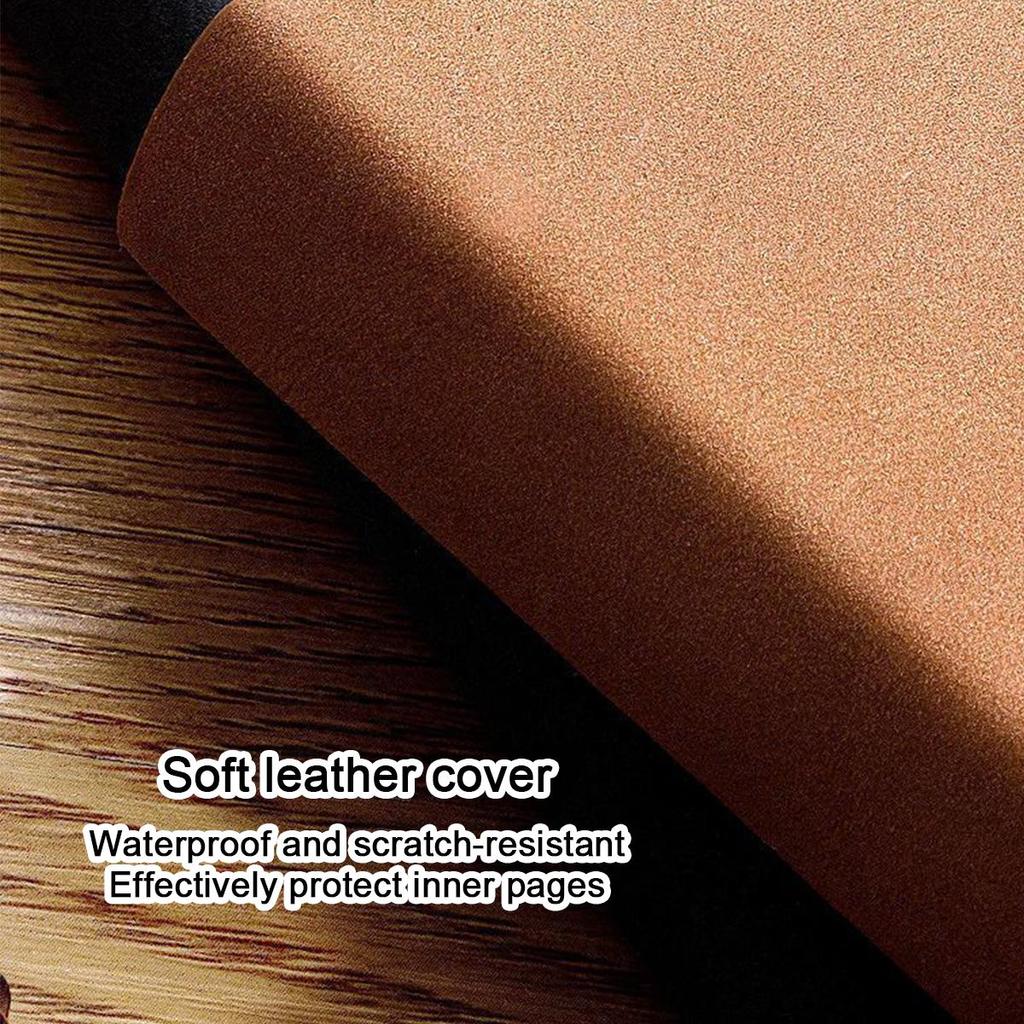 B5 Soft Leather Student Subject Notebook, Work Meeting Record Book, Business Notepad, Drawing Book, Mind Map, Grid/lined Blank Pages