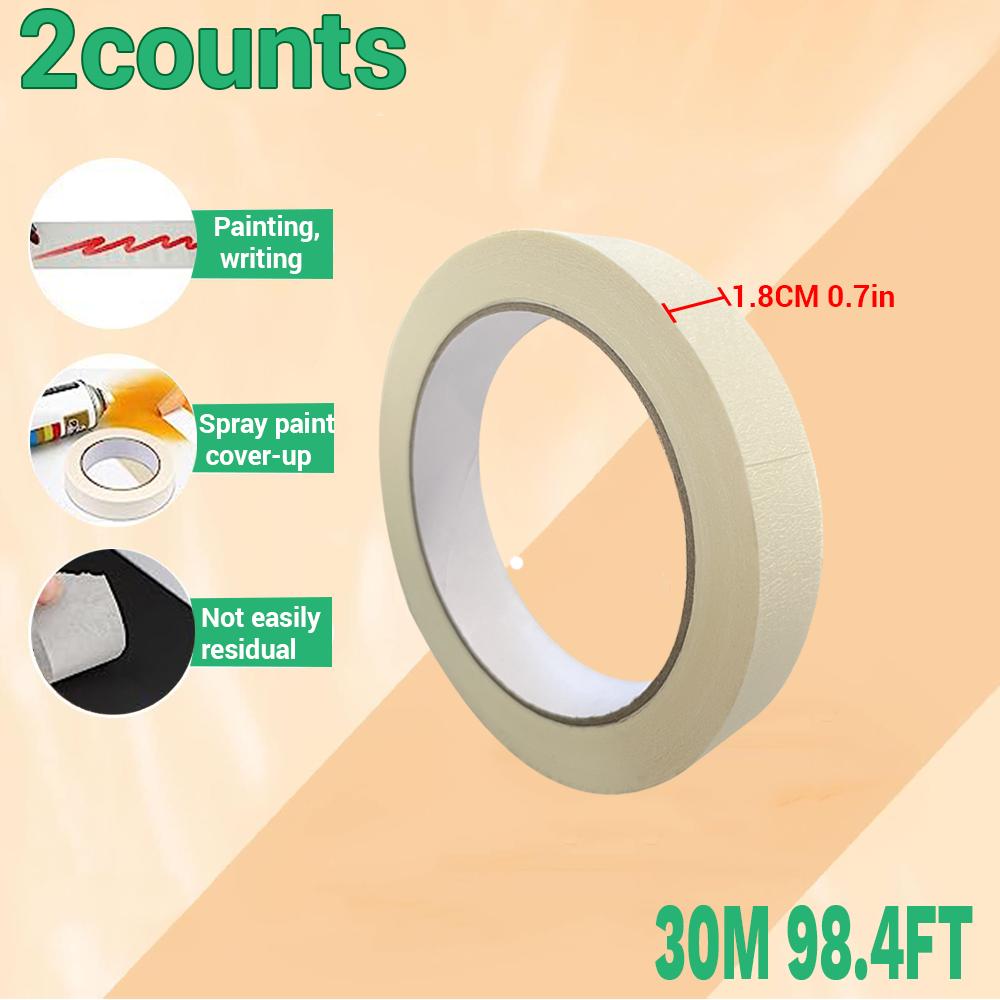 Малярный скотч Белый Односторонний Клейкий Крепированная бумага для Масляной Живописи Эскиз Рисование Принадлежности Покраска Автомобилей