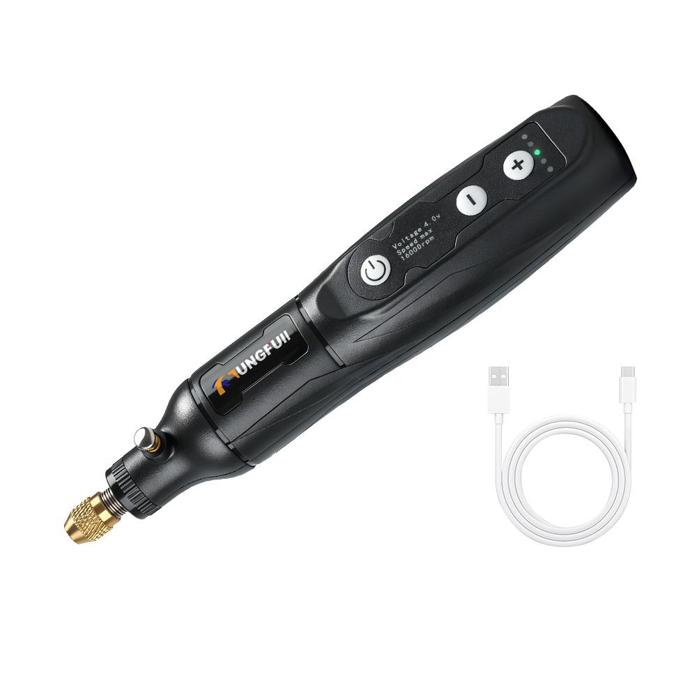 Tungfull Мини Беспроводной Роторный Инструмент 5-скоростная Электрическая Дрель Силовые Роторные Инструменты для Гравировки, Шлифовки, Полировки, Резьбы, Резки