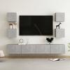 VidaXL TV Unit Set 6 Pcs Concrete Grey Chipboard