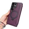 Чехол-книжка Samsung S25 Ultra с держателем для карт, бронезащитой и вращающейся магнитной подставкой - Чехол A17 с полной защитой от падений