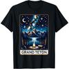 Национальный парк Гранд-Титон Вайоминг Ночью Поход Кемпинг Винтажная Футболка