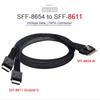 chenyang 8i to Dual OcuLink UltraPort Slimline SAS Slim SFF-8654 74-pin SFF-8611 PCI-E 4.0 Cable, 50cm, PCI-Express