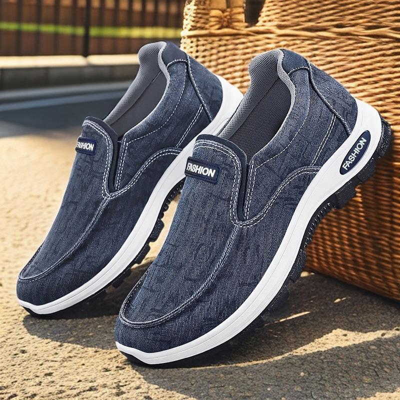 Мужские дышащие удобные слипоны из парусины, повседневные туфли, мягкие лоферы, легкие нескользящие туфли для вождения, лодочные туфли, уличные кроссовки для папы