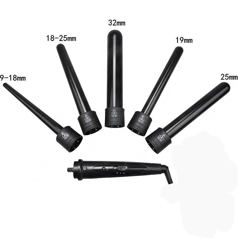 5 In 1 Hair Curling Iron With Clip Multi-Functional Ceramic Tube Change Curling Iron Hair Style Tools