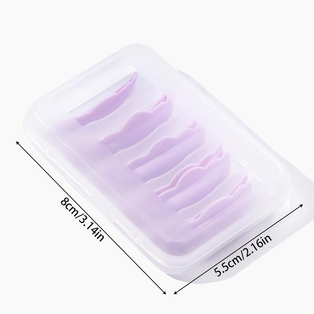 BLACKWINGS 5 пар силиконовых подушечек для завивки ресниц, цветные подушечки для завивки ресниц, с таблицей размеров, гипоаллергенные многоразовые аксессуары