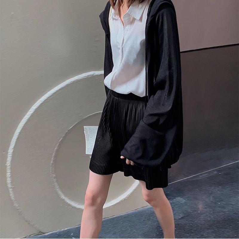 Спортивные шорты женские летние с высокой талией студенческие свободные утягивающие широкие брюки женские свободные повседневные брюки с пятью точками