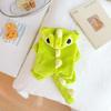 Pet Cute Little Dinosaur Turned Coral Fleece Dog Clothes Autumn and Winter Warm Fleece Pet Cat Clothes