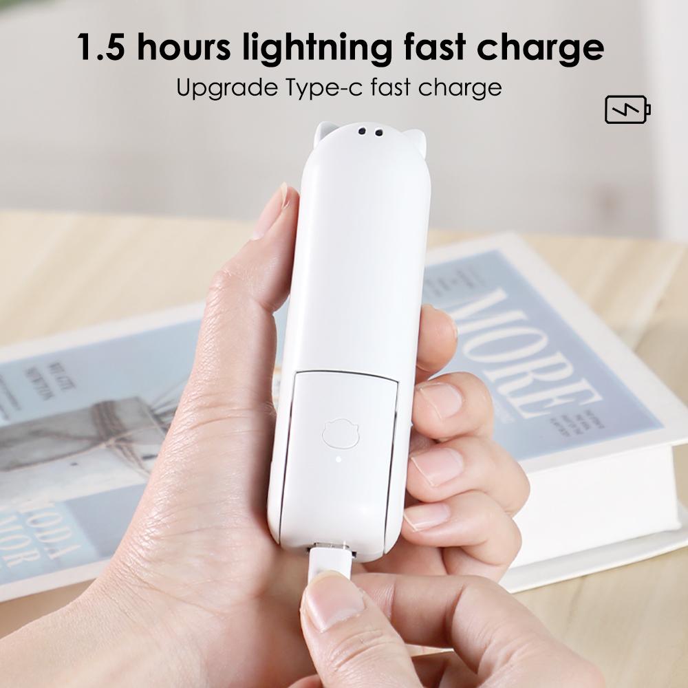 Мини-вентилятор Перезаряжаемый ручной вентилятор Складной маленький вентилятор с функцией Power Bank Летний охлаждающий вентилятор ZPG