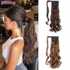 Long Wavy Wrap Around Clip In Ponytail Hair Extension Heat Resistant Synthetic Natural Wave Pony Tail Fake Hair
