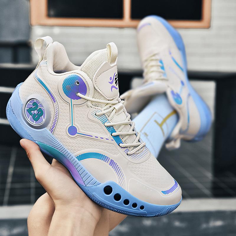 Basketball sports breathable wear-resistant shock-absorbing women's sports shoes men's basketball shoes couple casual shoes
