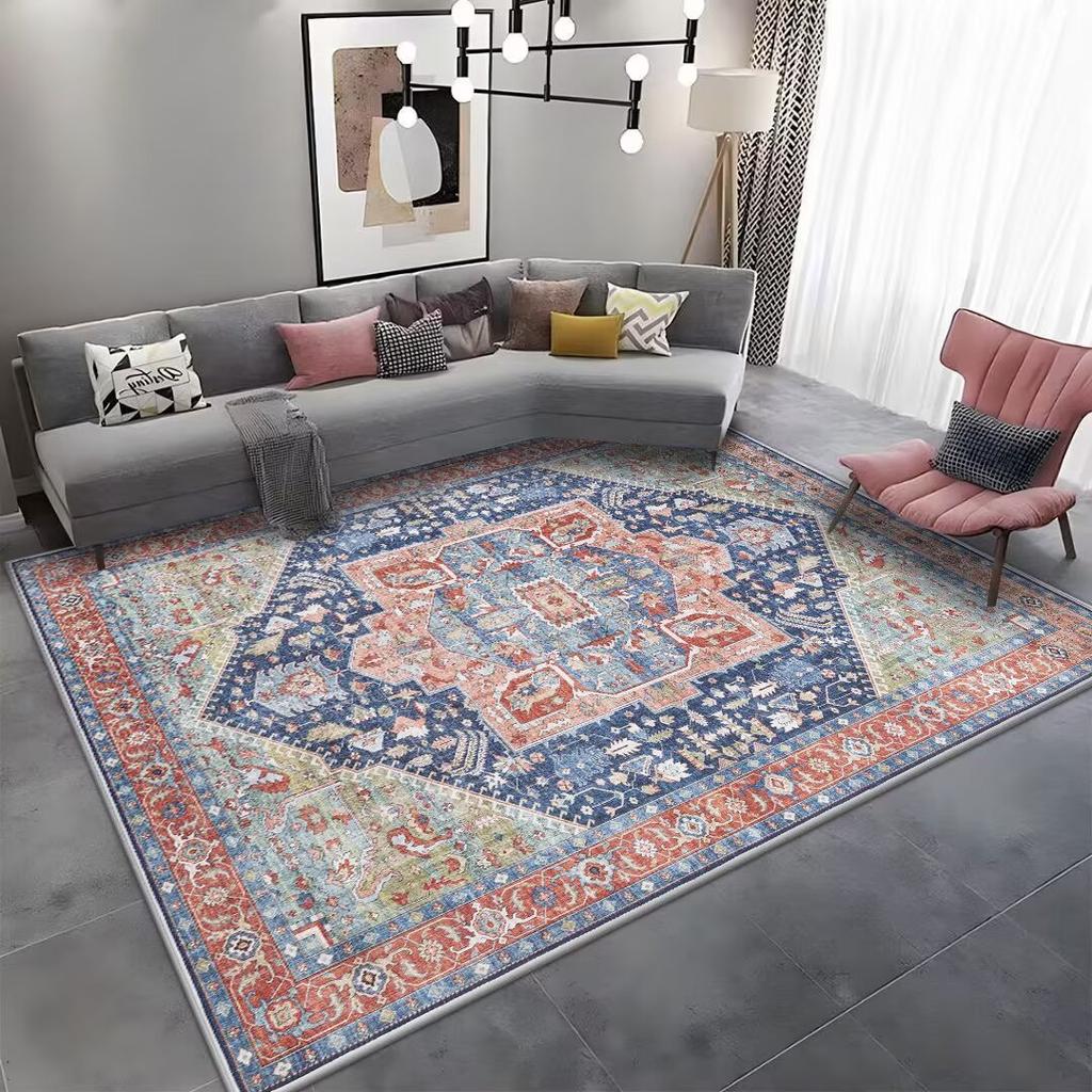 Red Persian Bedroom Carpet Bath mat Carpets for Living Room Decoration Home Boho rugs Washable Area Rug Antiskid Floor Mats