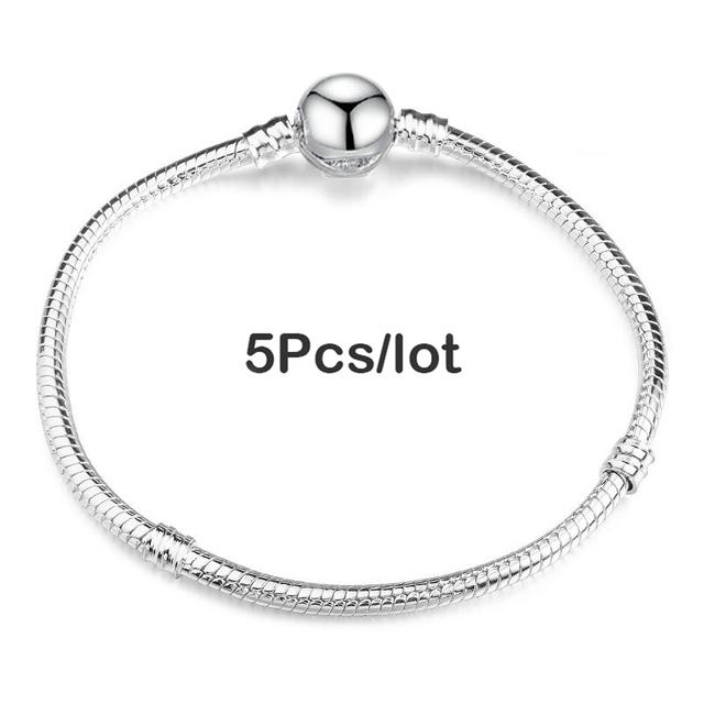 5pcs /Lot Sale Popular Charm Bracelets Diy Elegant Leather Chain Charms Bracelets Bangles For Women Jewelry Gift