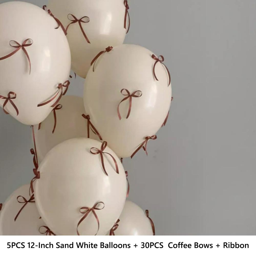 Набор из 5 воздушных шаров в форме банта диаметром 30 см, розовый, розовый. Идеально подходит для предложения руки и сердца, свадебной церемонии, балетного стиля, оформления дня рождения.