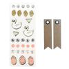 31 3D Swans Stickers + 20 Pennant Kraft Labels