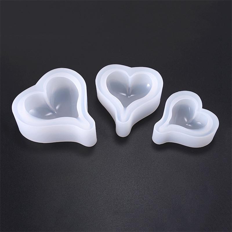 Resin Jewellry Silicone Mould Epoxy Heart Mold Craft DIY Making Pendant Casting