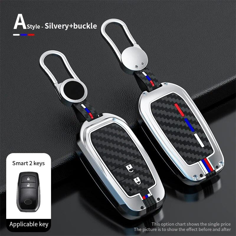 Чехол для автомобильного ключа из цинкового сплава для Toyota RAV4 Highland Coralla Hilux Fortuner Land Cruiser Camry Crown, брелок для ключей, аксессуары
