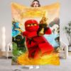 Игровое одеяло-плед N-Ninjagos для мальчиков Летний лагерь Диван Кровать Мягкое Пушистое Разных размеров Покрывало для дневного сна Все сезоны