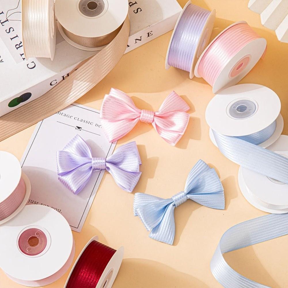 2.5cm Width Satin Ribbons Stripe Pattern DIY Ribbons New Fabric Ribbons Gift Wrapping