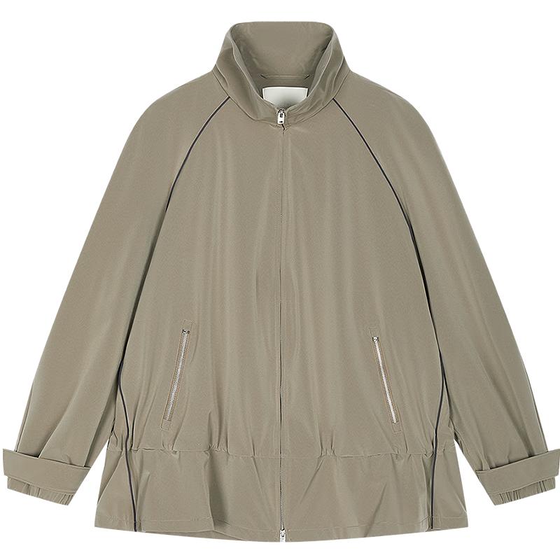 JNBY 2025 Autumn Loose Fit Stand Collar Jacket