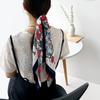 Spring And Summer Satin Long Scarf For Women Sunscreen Shawl Fashionable Beauty Scene Satin Long Scarf Versatile Travel Scarf