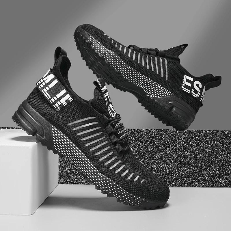 Male Sneakers Summer Tennis Class Flat Shoes Comfortable Anti Slip Running Trend Breathable Mesh Shoes Zapatillas Hombre