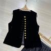 Velvet Vest Temperament Retro Chinese Women's Design Sense Versatile and Thin Sleeveless Vest