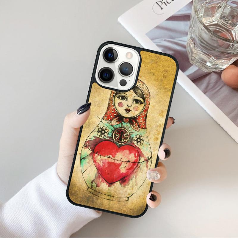 Russian Dolls Matryoshka Phone Case For iPhone 17 Air 16 15 14 Max Plus 11 12 13 Pro Max Phone Cover coque