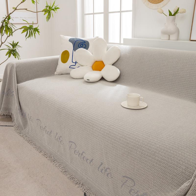Chenille Sofa Cover Cloth Four Seasons Universal Nordic Simple Cover Blanket Ins Style Sofa Towel Universal All-Inclusive Cover Mat