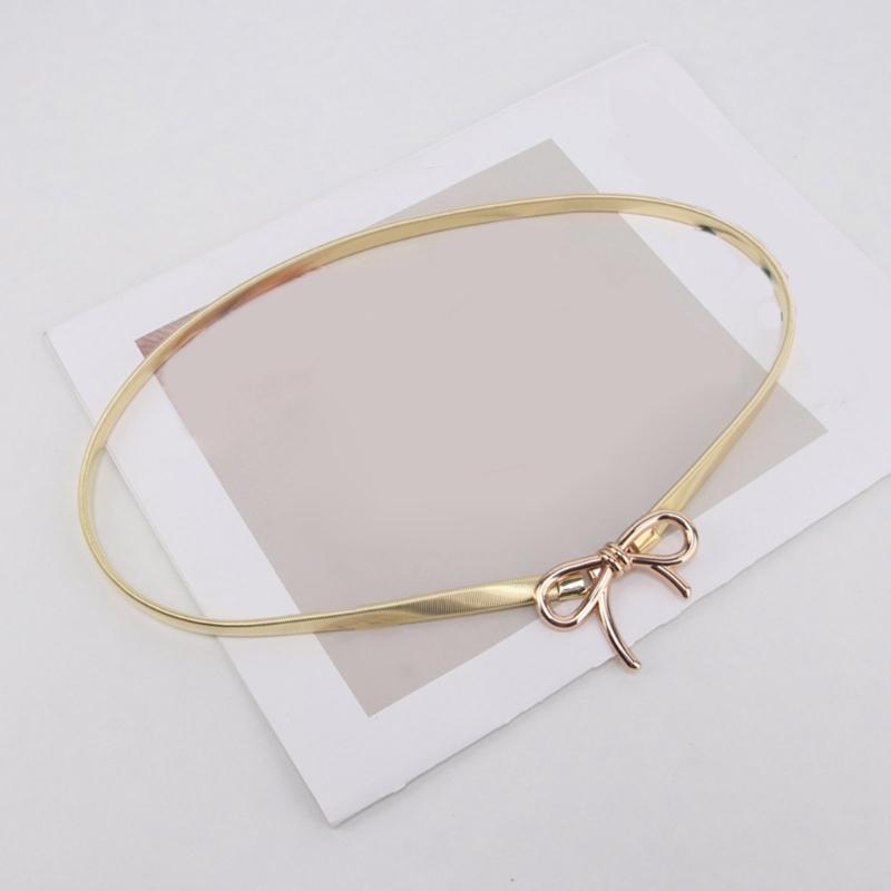 Модная цепочка на талию с застежкой-бантом, регулируемая талиевая бижутерия, стильная цепочка на талию, текстура сплава для повседневного ношения