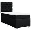Vidaxl Континентальная кровать с матрасом, черная, ткань 90x190 см