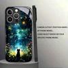 Magical Forest Cat Tempered Glass Phone Case Compatible iPhone 17 14 12 Pro 13 Pro Max 14 Plus 15 16 Drop Proof Hard Cover