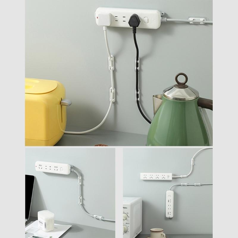 10pcs Cord Wire Organizer Cable Finishing Desktop Cable Holder Device Clipper for Bathroom Wall Door Tile Glass Fixing