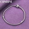 CHSHINE 925 Sterling Silver Snake Chain Bracelet For Women Wedding Party Fashion Charm Jewelry Hat Buckle Chain