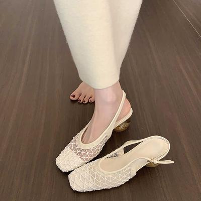 Новые летние женские сандалии с вырезами, модные туфли-лодочки для вечеринок, женские туфли странного стиля, сабо