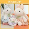 Floral Rabbit Plush Toy With Pp Cotton Filling For Children And Couples Gift