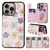 Gilding Floral Pattern Double Buckle Wallet Case with Card Slots for iPhone 16 15 14 13 12 11 Pro Max XR 7 8 SE RFID Anti-Theft PU Leather Flip Cover