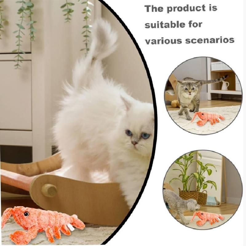 Floppy Lobster Dog Toys Plush Jumping Interactive Toy For Pet Play