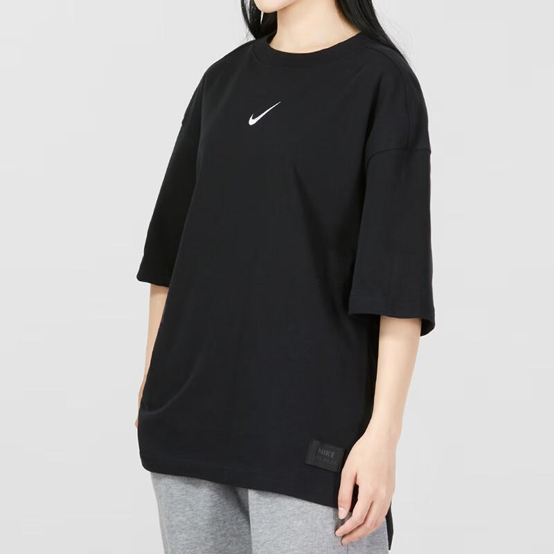 New Nike Women's Sportswear City Utility Oversized Short-Sleeve Top Black DV8023-010