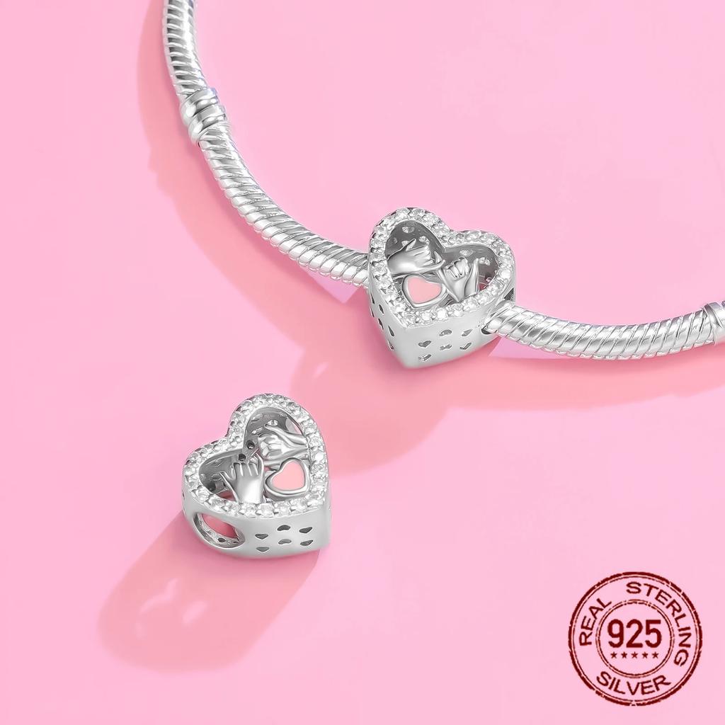 Copper Classic Purple Heart Shape Dragon Pegasus Butterfly Charms Beads Fit 3Mm Original Bracelet Diy Jewelry Gift