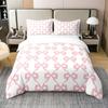 Pink Bowknot Duvet Cover Twin Queen Dreamy Princess Style Comforter Cover Microfiber Bow Tie Butterfly Knot Kawaii Bedding Set